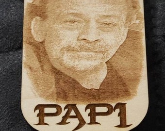 Photo engraved keychain or car charm