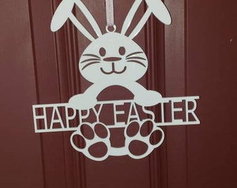 Acrylic Easter Bunny Door Hanger
