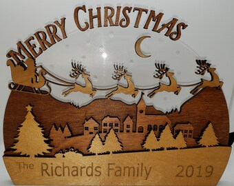 Cena de Papai Noel personalizada em várias camadas