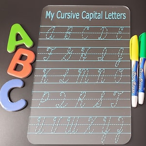 Tablero de rastreo de borrado en seco de acrílico -- Aprender a escribir -- Tablero de cartas