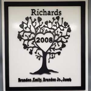 Personalized 3D Family Tree Wall Sign
