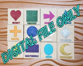 Jogo de correspondência de memória SOMENTE ARQUIVO DIGITAL - Formas