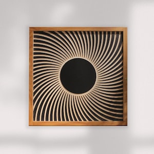 CARVED Wall hanging Black Hole. Wooden Wall decor