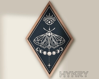 彫刻された壁掛けムーンフェイズモス