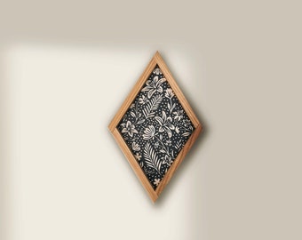 MINI Wall hanging CARVED Summer Flowers - Diamond