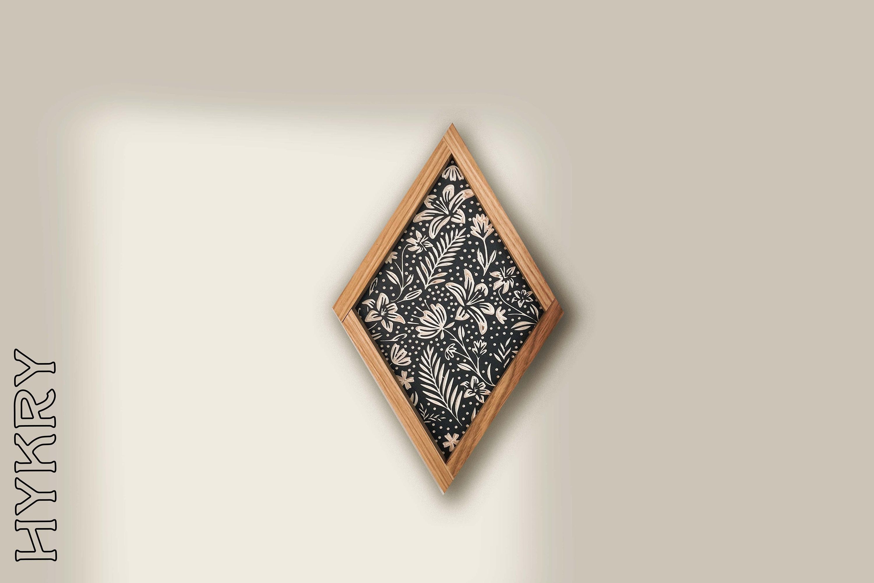 MINI Wall hanging CARVED Summer Flowers - Diamond