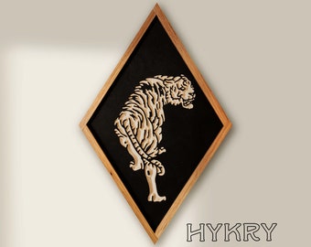 CARVED Wall hanging - Tigers