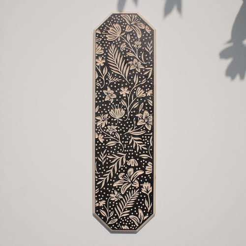 Woodcuts. Floral. Tall octagon