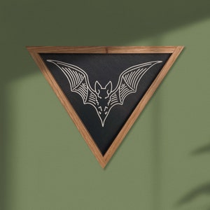 CARVED Outline Bat Triangle image 1