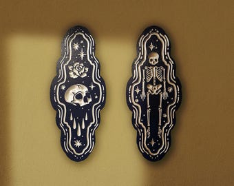Miniature Woodcuts. Skull/Skeleton