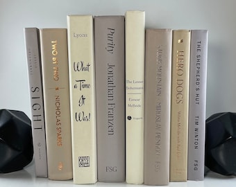 Decorative Book Set - Real Books for Home Decor - Book Stack - Bookshelf - Home Staging - Books for Decorating - Instant Library