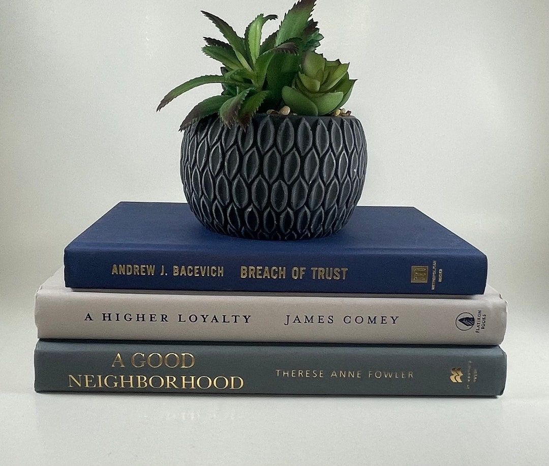 Stack Of 6 Colorful Decorative Books - For Shelf Styling, Home Decor, & Props