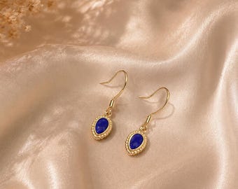 Dainty Gold Drop Earrings, Minimalist Gold Dangle Earrings, Lightweight Everyday Earrings, Simple Gold Jewelry Gift for Her