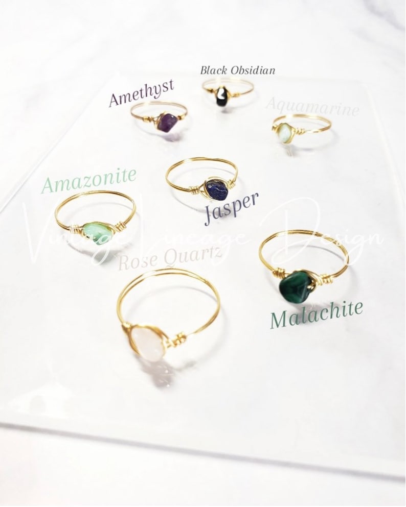 Dainty Gold Gemstone Rings for women, gift ideas for her, Gemstone Gold rings, Dainty Gemstone Jewelry, Minimalist jewelry for women 