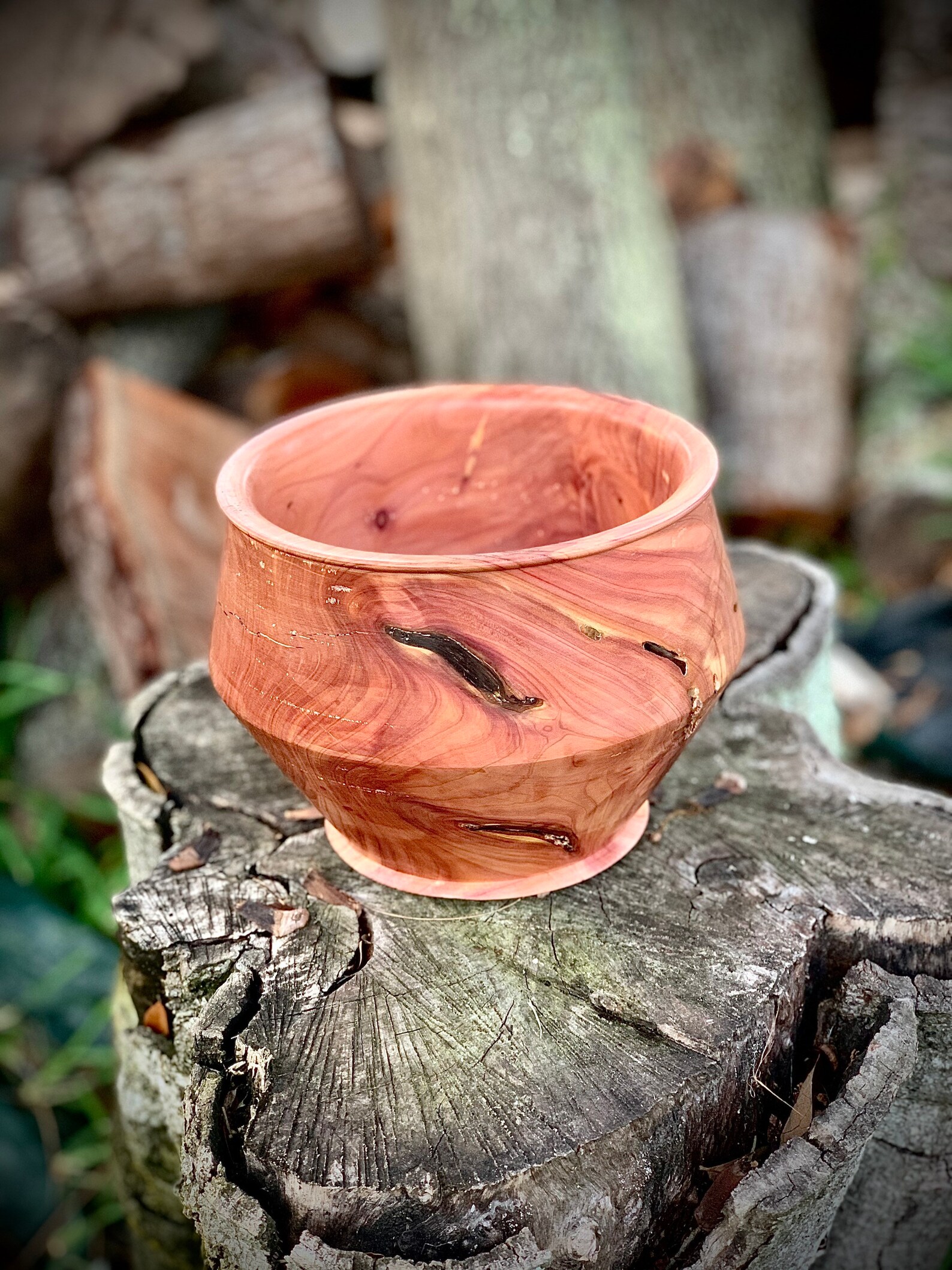 Cedar Bowl Etsy