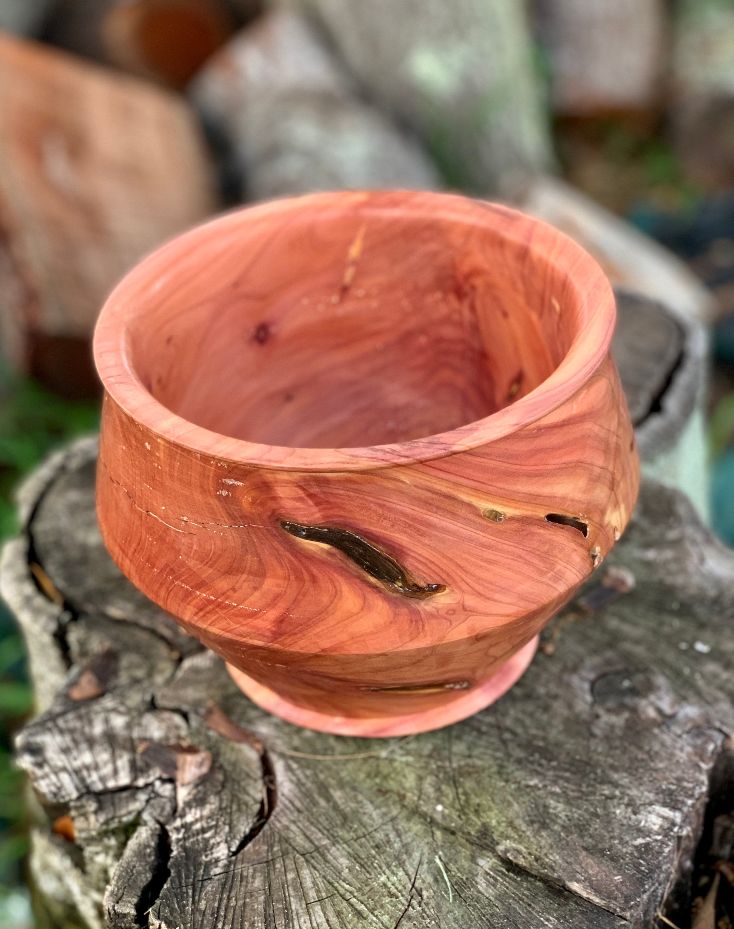 Cedar Bowl Etsy