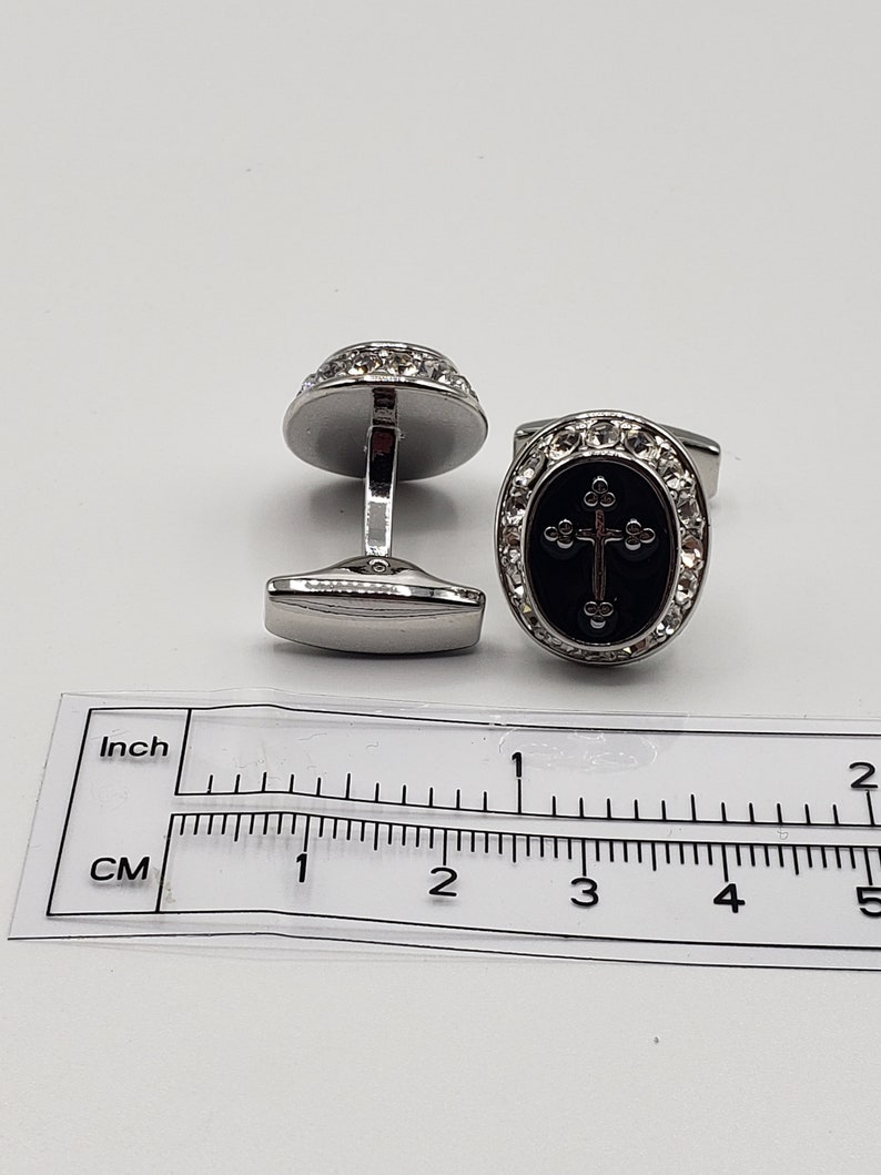 Men/'s ReligiousCross Cufflinks wBox
