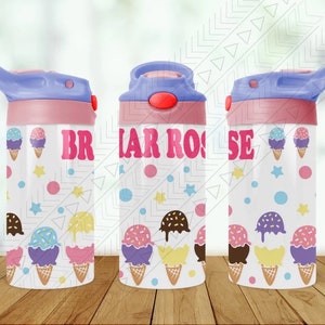 Ice Cream Personalized Kids Bottle, Birthday Gift, Custom Drinkware, Kids Water Bottle, Kids Tumbler, Easter Basket
