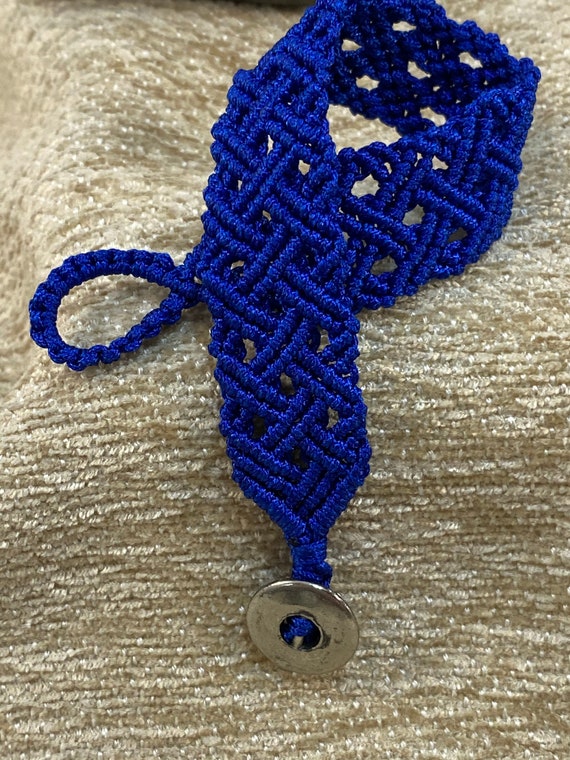 Blue Celtic Weave Bracelet Etsy