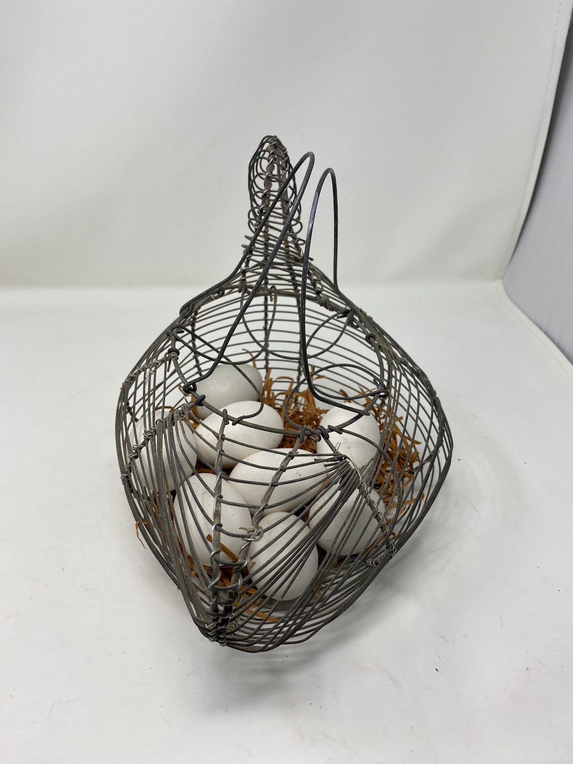 Vintage French Wire Egg Collecting Basket Chicken Wire Egg Etsy Ireland