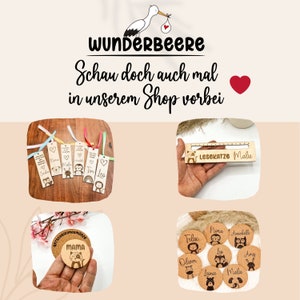 Kinder Korkuntersetzer mit Tierbilder personalisiert Für Kindergeburtstage, Gastgeschenke, Mitbringsel, Vereinsfeier, Hochzeit, Taufe Bild 7