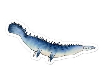 Mosasaur kiss cut sticker
