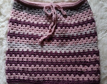 Pink Sweetheart Crochet Skirt.
