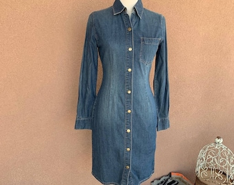 blue jean shirt dress