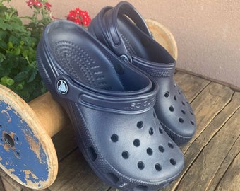 navy blue clogs