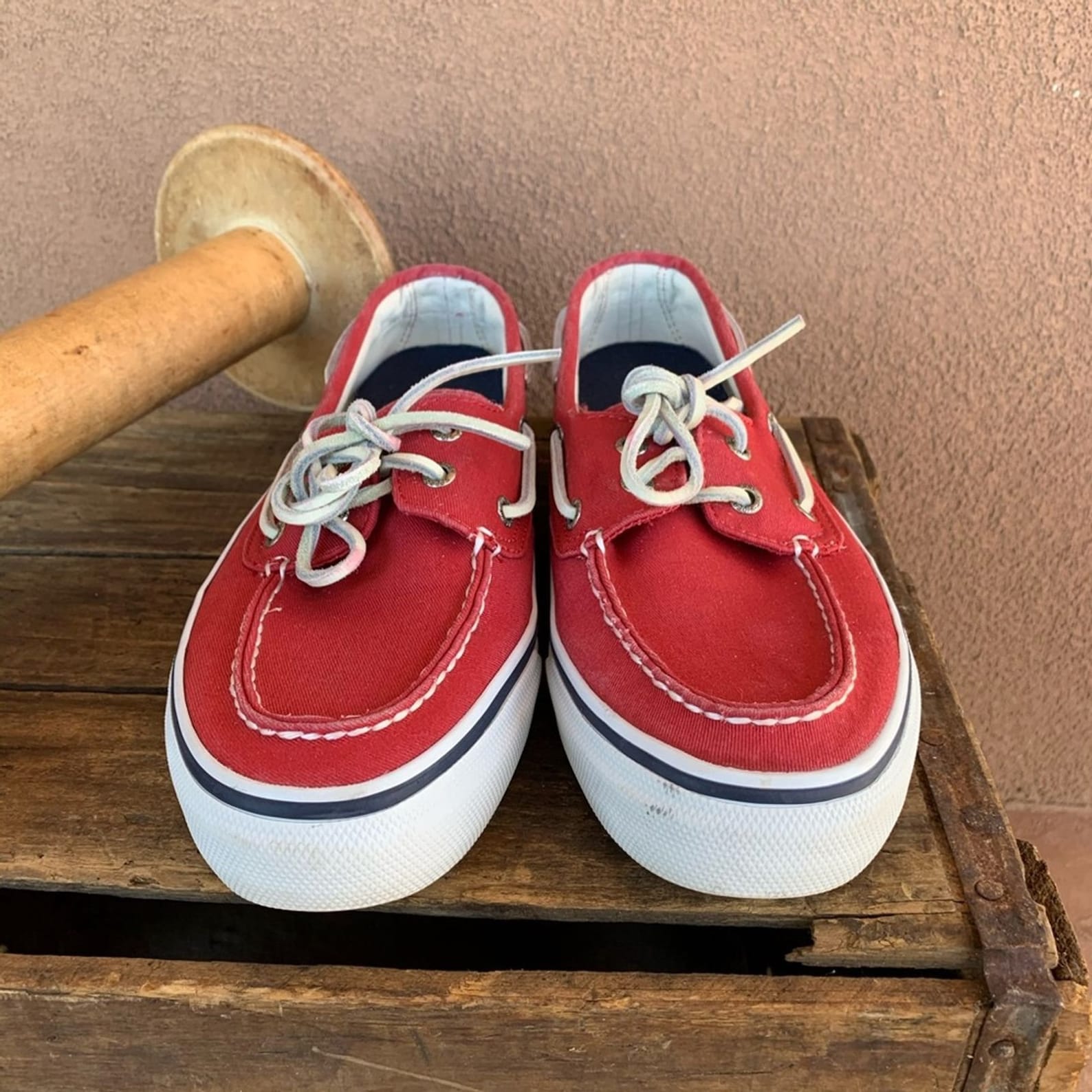 Sperry TopSider Red Boat Shoes Etsy