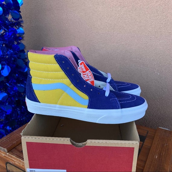 color block high top vans