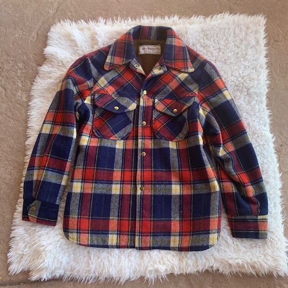 Vintage McGregor Wool Plaid Snap Coat/Jacket