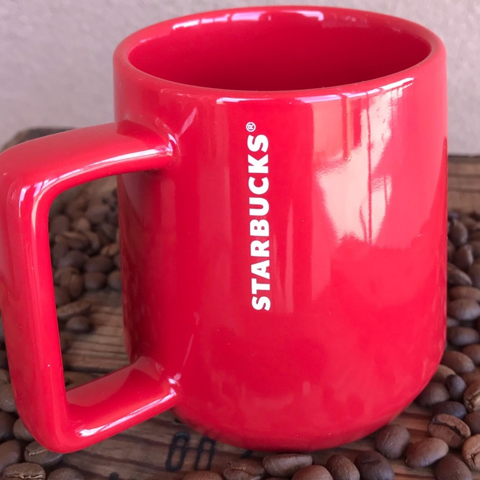 Red Starbucks coffee mug hand warmer | Etsy
