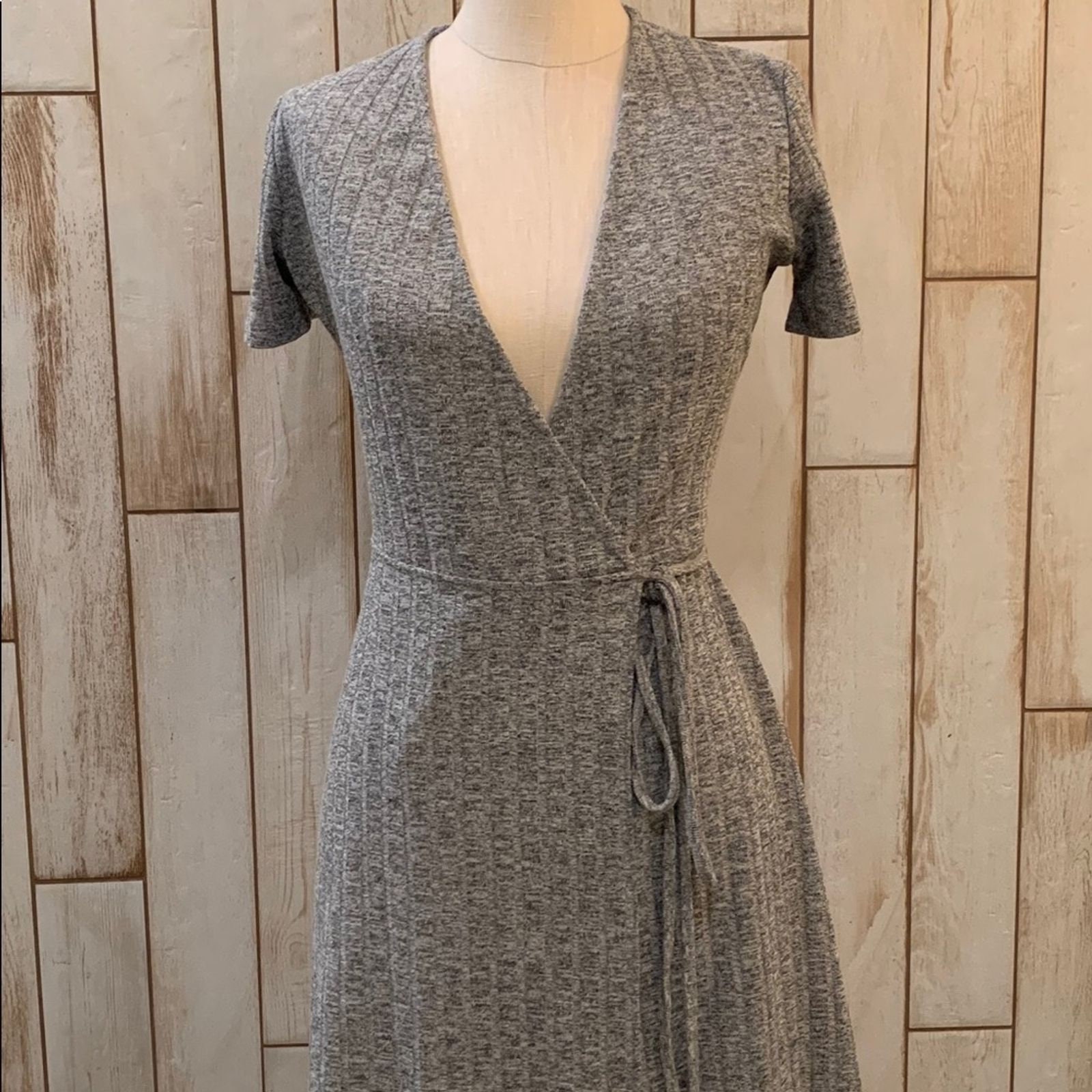 Zara Trafaluc Wrap Ribbed Mini Dress | Etsy