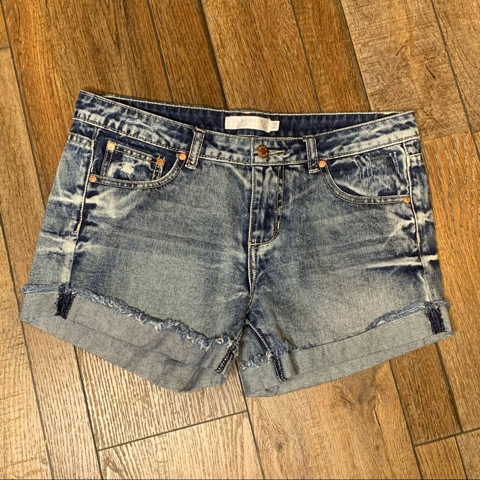 Seafolly Ridge Denim Jean Shorts Etsy