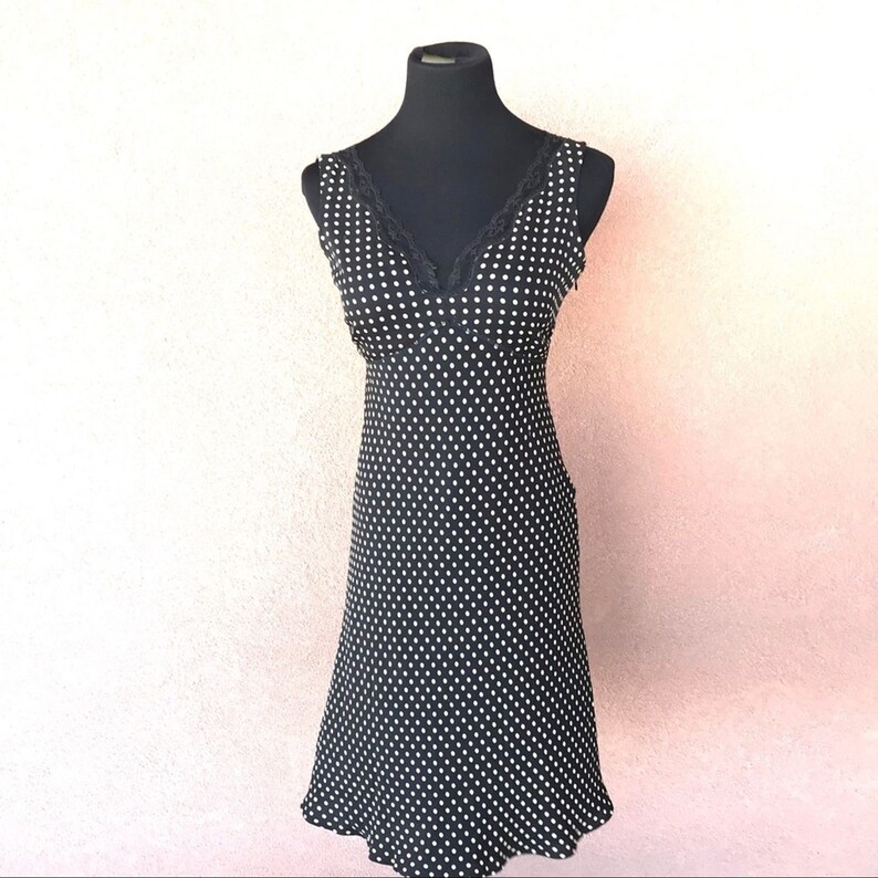 Ann Taylor Loft black with white polka-dots
