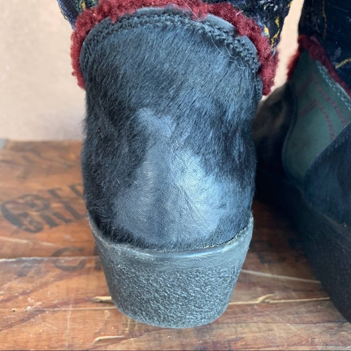 Tecnica Patchwork Cow Hair Boots Etsy