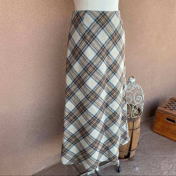 Vintage Laura Ashley Woolmark Plaid Skirt