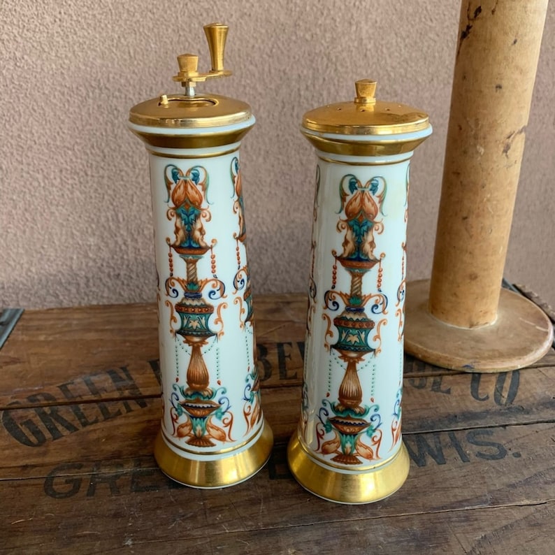 Lenox Vintage 24K Gold Salt & Pepper Shakers Etsy