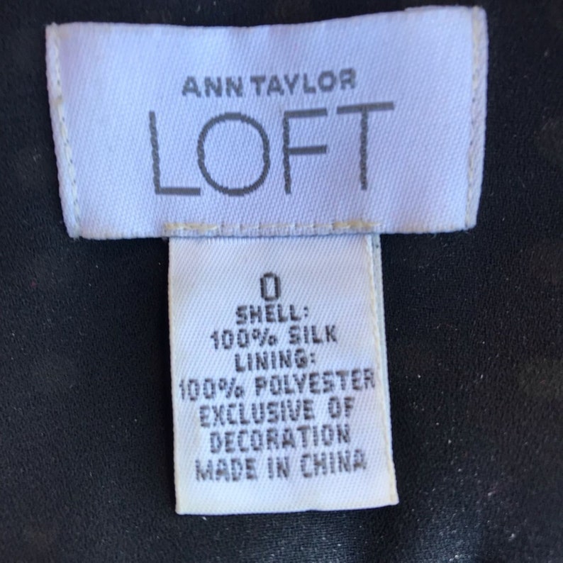 Ann Taylor Loft black with white polka-dots