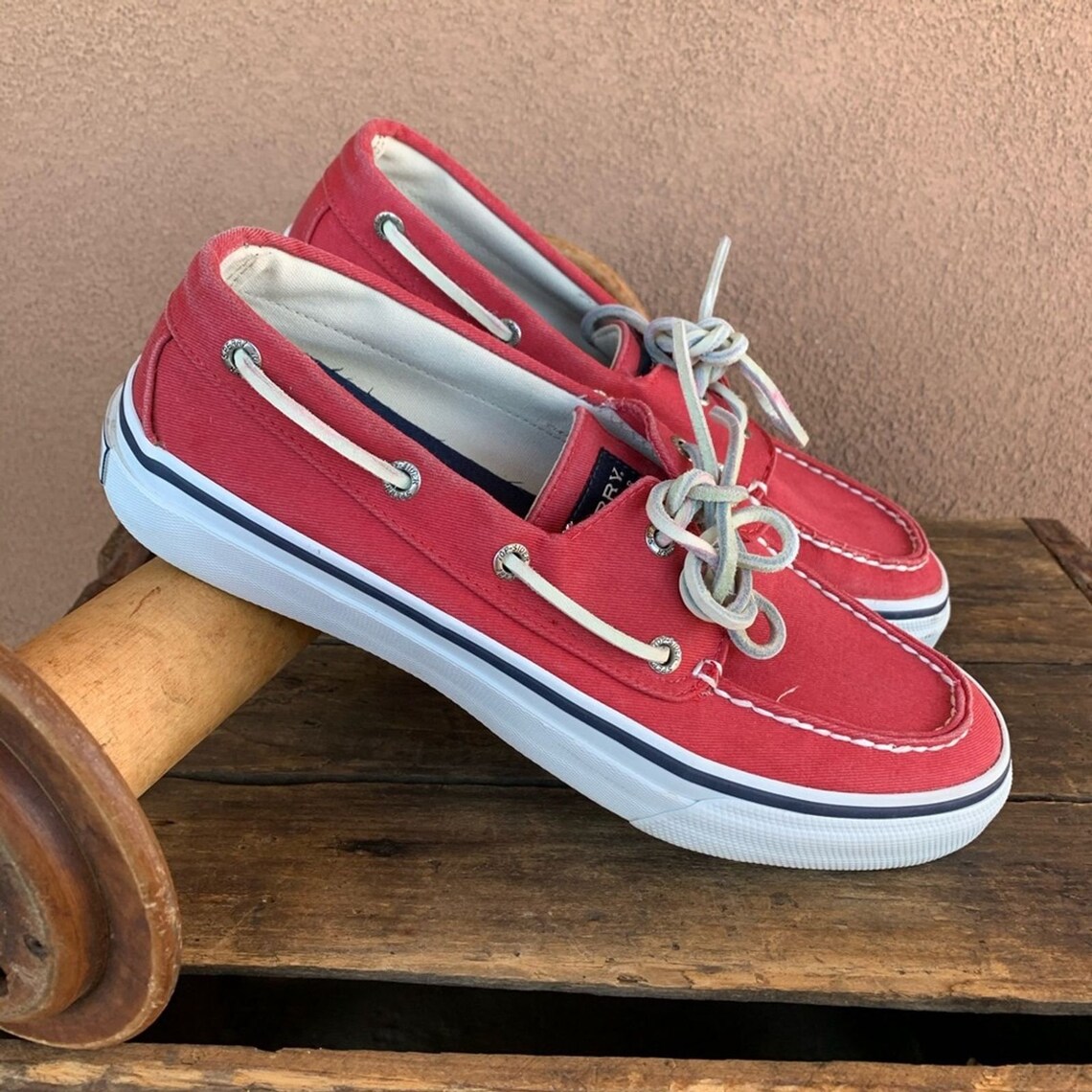 Sperry TopSider Red Boat Shoes Etsy