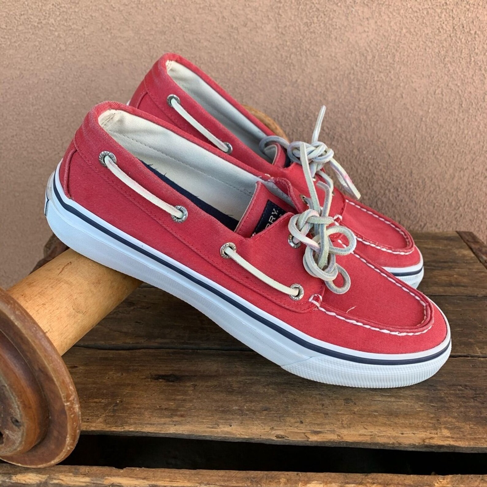 Sperry TopSider Red Boat Shoes Etsy