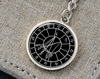 Chaveiro personalizado com mapa astral: Astrologia personalizada, talismã celestial
