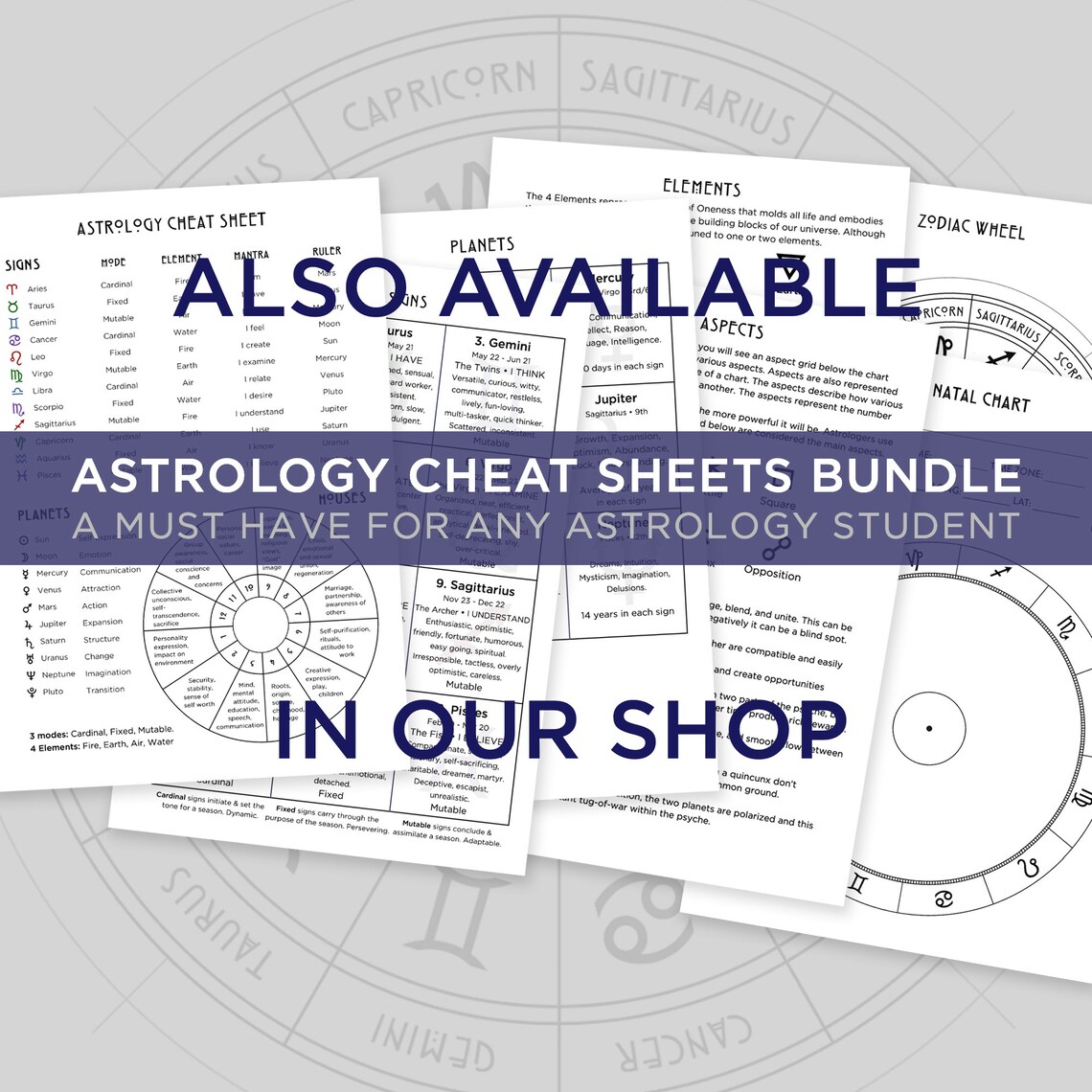 Blank Astrology Natal Chart Wheel. Printable Worksheet. Birth Chart PDF ...