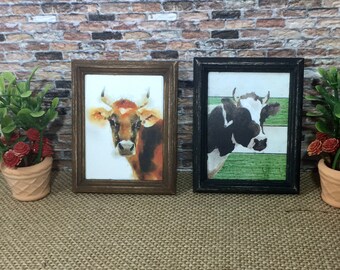 Miniature Farmhouse Cow Print