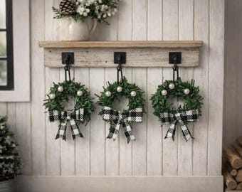 Miniature Dollhouse Farmhouse Christmas Wreath