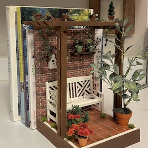 Miniature Outdoor Patio Handcrafted Bookend