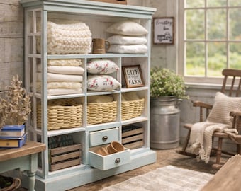 Miniature Dollhouse Farmhouse Cabinet