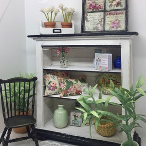 Miniature Dollhouse Farmhouse Shelf Cabinet