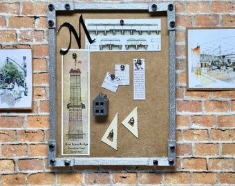 Miniature Dollhouse Industrial Looking Bulletin Board